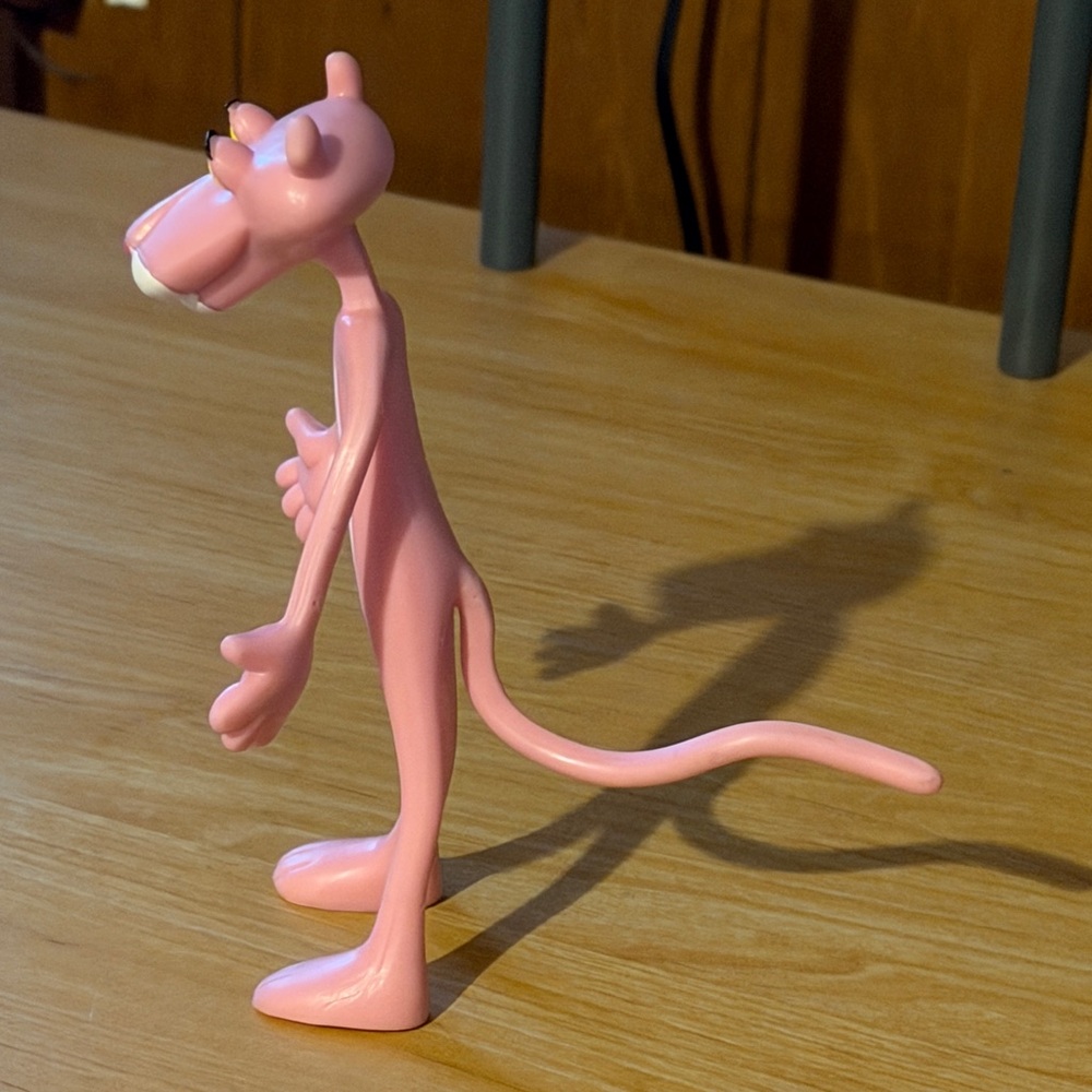 Pink Panther Bendy Figurine with Red Pull Back and Go Car - Picture 10 of 16